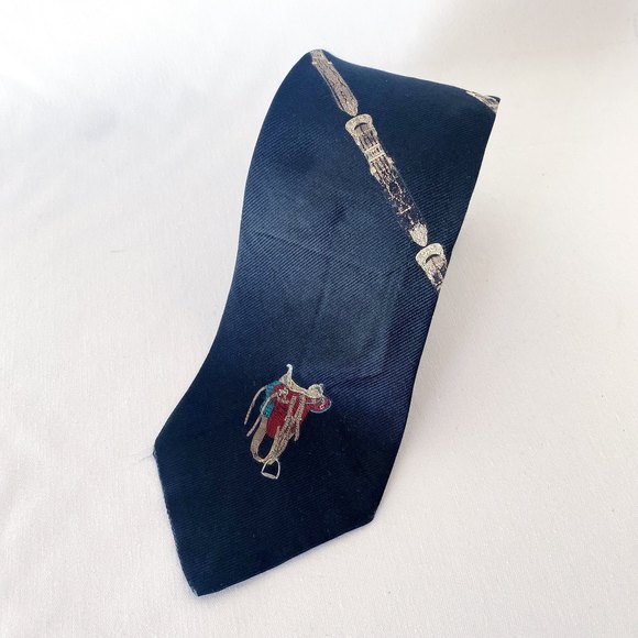 Polo by Ralph Lauren Equestrian Silk Men's Neck Tie - Picture 1 of 5